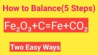 Balance Fe2O3CFeCO2 Ironiii Oxide  Carbon Iron Carbon dioxide Balanced Equation [upl. by Nahtanaj]