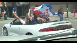 Croatia World Cup Celebration Vancouver Croatia wins vs England [upl. by Einattirb]