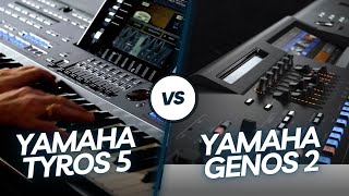 YAMAHA TYROS 5 vs YAMAHA GENOS 2 STYLE COMPARISON [upl. by Ellenad198]