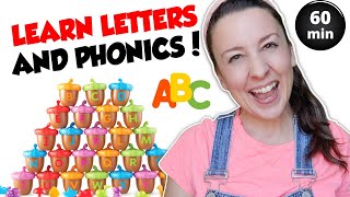 Learn The Alphabet Letters Phonics Song  Toddler Learning Video  Letter Sounds  Speech  ABCs [upl. by Ecyned]