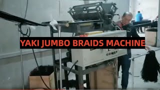 THREE ROLLERS SYNTHETIC YAKI JUMBO BRAIDS MACHINE AND PRODUCTION LINE [upl. by Fassold]