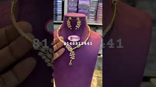 Trendy necklace watsapp 8148811441shopping imitationjewelleryatverylowprice necklace [upl. by Ydderf]