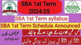 sba 1st term syllabus 202425  sba first term syllabus  SBA first term schedule 202425 [upl. by Aidnahs190]