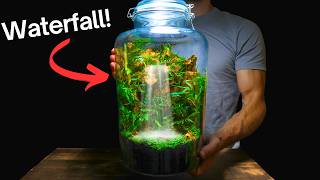 Creating A Flowing Waterfall Inside a Glass Jar [upl. by Ozner921]