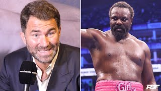 quotIF IM BEING COMPLETELY HONESTquot  EDDIE HEARN REACTS TO CALLS FOR DEREK CHISORA TO RETIRE [upl. by Morell]