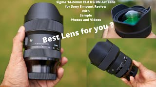 Sigma 1424mm f28 DG DN Art Lens for Sony E mount Review with Sample Photos and Videos [upl. by Lled587]