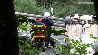 Bergrennen Unterfranken Eichenbühl 2014  Hondakurve Training Crash [upl. by Ena]