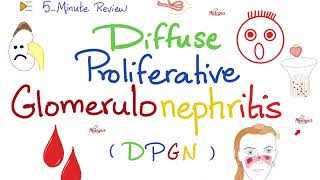 Diffuse Proliferative Glomerulonephritis DPGN  Lupus Nephritis  Nephrology  5Minute Review [upl. by Artenehs]