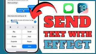 How To Send Text With Effect In iMessage On iOS 18 [upl. by Einnob]