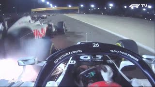 Romain Grosjeans Fireball Crash Onboard [upl. by Rramo929]