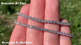 NATURAL DIAMOND vs LAB DIAMOND Tennis Bracelets James Allen [upl. by Ynelram]