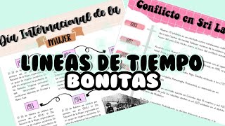 Como hacer LINEAS DE TIEMPO BONITAS en WORD [upl. by Bradney]