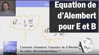 Comment démontrer léquation de dAlembert pour les ondes électromagnétiques [upl. by Amzu]