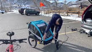 Burley D Lite X  Amazing bike trailer and stroller Quick review [upl. by Acinomed693]