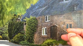 How to Paint a Thatched Cottage  Episode 173 [upl. by Ennaisoj]