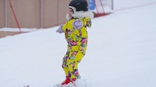 Красноярск Россия Горные лыжи отдых спуск с горы канатная дорога vlogs skiing [upl. by Icart]