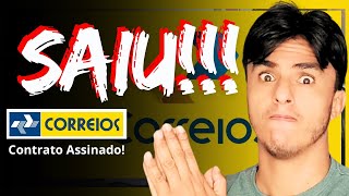 Urgente Concurso Correios 2024  Saiu Oficialização do Contrato de realização do Concurso [upl. by Anaderol]