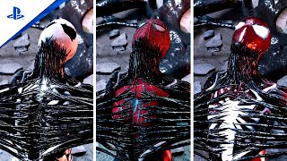 Marvels SpiderMan 2 NG Peters Lowenthal Removes The Symbiote With All Suits Full Transformation [upl. by Inattyrb]