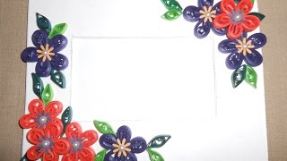 How to Make Beautiful Quilling Photo Frame  Quilled Crafts Tutorial Ideas [upl. by Sherie]