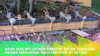 Fundament und Sichtbeton Gartenmauer selber machen [upl. by Cord]