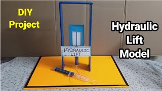 Award Winning Hydraulic Lift Model  Science Projects  DIY Hydraulic Lift Working Model [upl. by Issi]