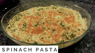 وصفة عشاء ممتازة صينية لسان العصفور بالسبانخ Orzo Risoni pasta with spinach Dinner ideas [upl. by Allak]