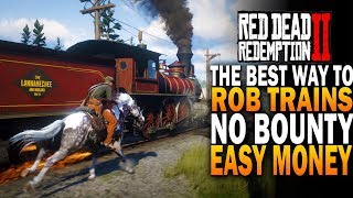 How To Rob Trains amp NO BOUNTY The PERFECT Robbery  Red Dead Redemption 2 Easy Money RDR2 [upl. by Lilahk]