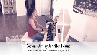 Boston Augustana  Easy Piano Sheet Music [upl. by Leur]