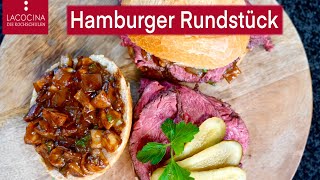 Hamburger Rundstück perfekte Resteverwertung vom Sonntagsbraten  La Cocina [upl. by Llertnahs]