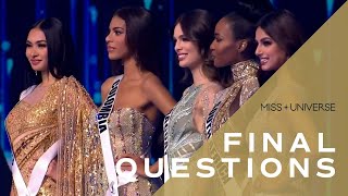 The 70th MISS UNIVERSE Top 5s Final Questions  Miss Universe [upl. by Cob]