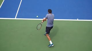 Marin Cilic Backhand Slow Motion  Birds Eye View HD [upl. by Samid]