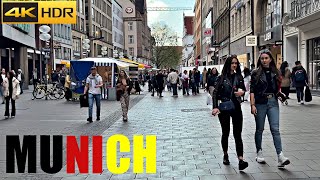 Germany Walking Tour 2022 Munich Walking Tour  City centre and Marienplatz 4K HDR [upl. by Aikcin]