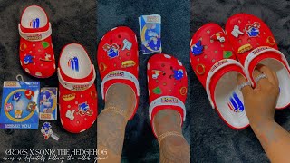 CROCS x SONIC THE HEDGEHOG COLLAB UNBOXING REVIEW amp TRY ON  FT JIBBITZ PACK  LIMITED EDITION [upl. by Ramat]