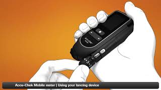 Accu Chek Mobile  Lancing your finger [upl. by Janean]