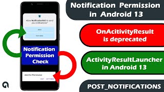 Notification Permission in Android 13  Runtime Notification Permission  POSTNOTIFICATIONS [upl. by Olcott]