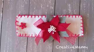 diy  how to make a Christmas poinsettia napkin ring [upl. by Hickie]