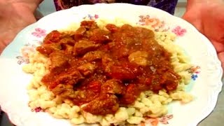 Authentic Hungarian Goulash  Porkolt [upl. by Annaierb]