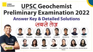 UPSC Geochemist Preliminary Examination 2022  Part1 Answer Key  Detailed Solutions Chem Academy [upl. by Iridis]