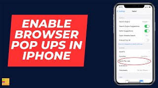 How to enable browser pop ups in iPhone  Disable pop up blocker [upl. by Mccord]