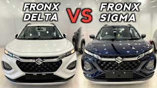 New Maruti Fronx Sigma VS Delta Detailed Comparison  Fronx 2024 [upl. by Medin]