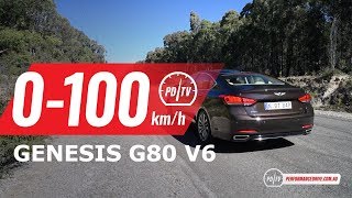 2019 Genesis G80 Ultimate 0100kmh amp engine sound [upl. by Thorner194]