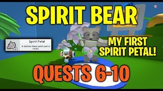 Spirit Bear Quests 610  My First Spirit Petal  Bee Swarm Simulator [upl. by Ellary681]