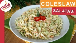 Coleslaw Salata Tarifi  Orijinal Kfc Lezzetinde  Nefis Yemek Tarifleri [upl. by Ayotnom759]