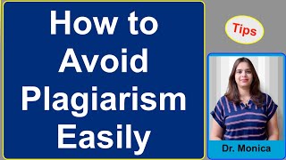 How to avoid Plagiarism  Tips to deal with Plagiarism [upl. by Andie]