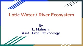 Lotic Water  River Ecosystem [upl. by Pironi]