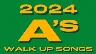 Oakland As Walk Up Songs 2024 [upl. by Mariko75]