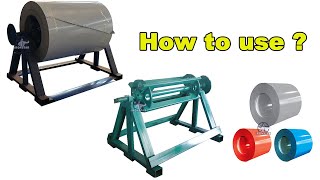 How to use manual decoiler 5T manual decoiler  manual uncoiler  metal reel decoiler  uncoiler [upl. by Rausch]