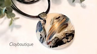 Polymer Clay Faux Dendritic Agate [upl. by Nylaret904]