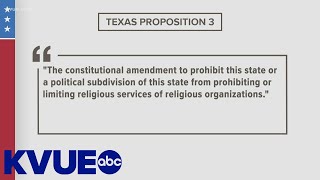 Proposed Texas Constitution amendment Prop 3  KVUE [upl. by Ynottirb782]