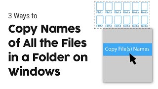 How to Copy Names of All Files In a Folder on Windows [upl. by Nahsaj352]